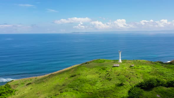 Basot Island, Caramoan, Camarines Sur, Philippines. Lighthouse on a Tropical Island.