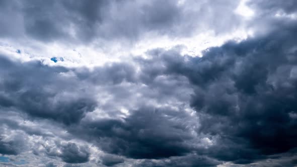 Timelapse of Dramatic Storm Clouds Moving in the Sky