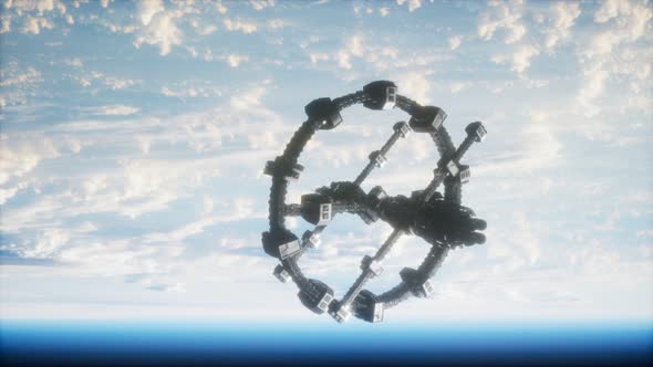 Earth and Outer Space Station Iss alt