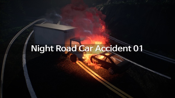 Night Road Car Accident 01