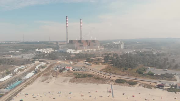 Aerial view of the infrastructure in the area of Costa Vicentina.