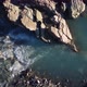 Drone view of the river stream flowing - VideoHive Item for Sale