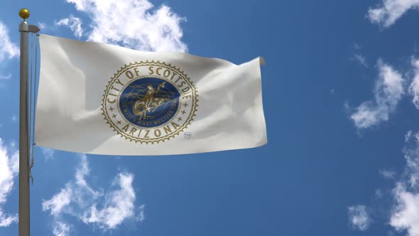 Scottsdale City Flag Arizona (Usa) On Flagpole