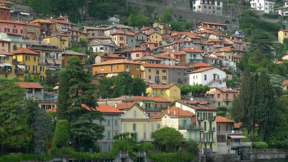 Village luxury resort town on Lake Como, Italy, Europe.