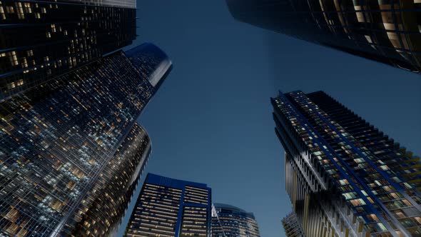 City Skyscrapers at Night alt