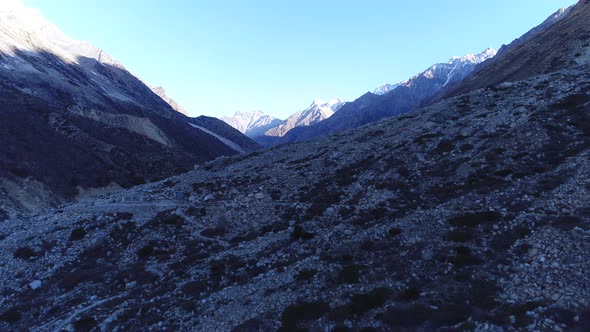 River Ganges Origin Gaumukh Gangotri Glacier India