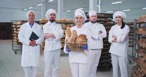 Portrait in a Big Bakery Industry All Main Workers