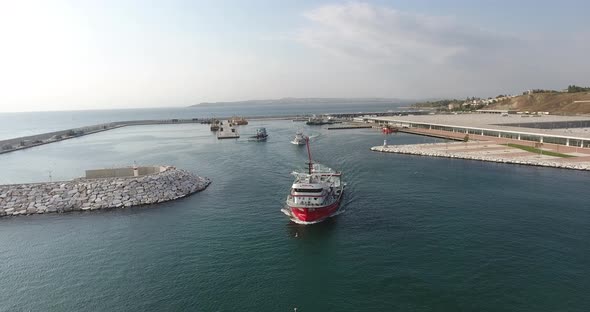 Breakwater and Close Up Boat