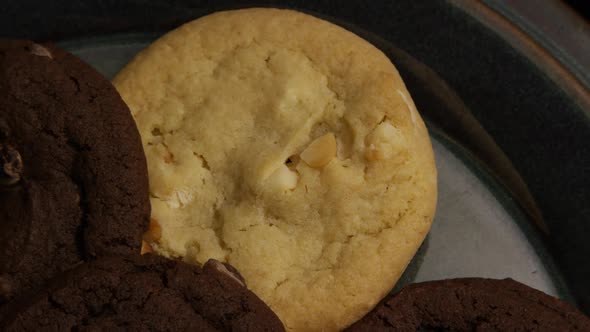 Cinematic, Rotating Shot of Cookies on a Plate - COOKIES 271