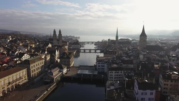 Aerial view of Zurich, Switzerland 