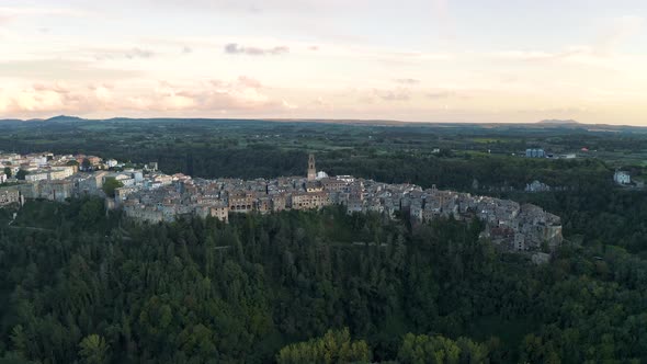 Aerial view of Pitigliano, in Tuscany, Italy 4K