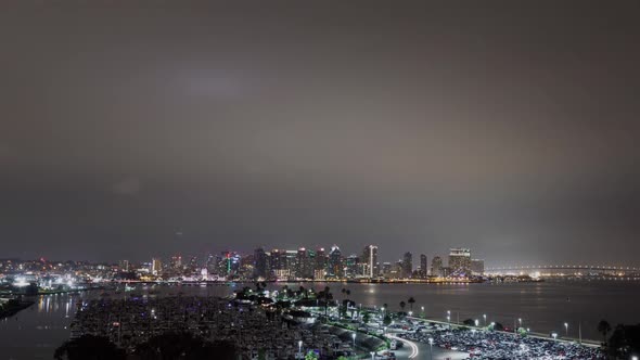 Time Lapse of the San Diego Skyline at Night