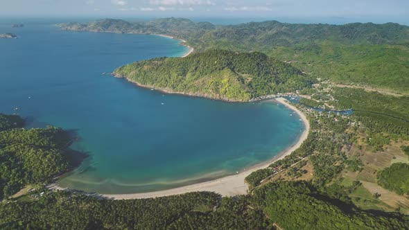 Aerial El Nido Island Tropical Bay Panorama