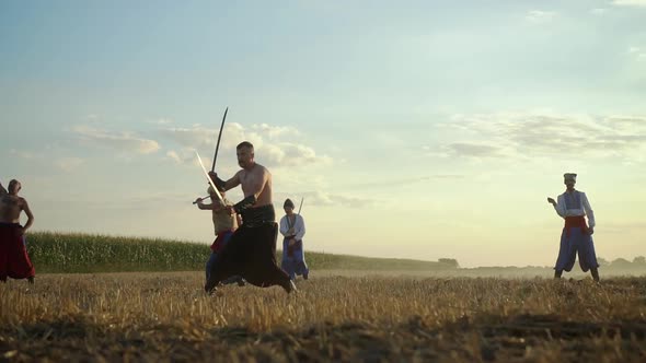 Cossacks Practicing with Sabres in Field