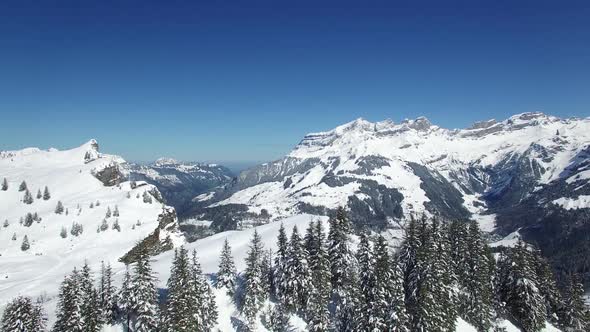 Snow Mountain Landscape in Alpine Environment
