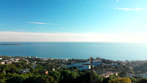 aerial shot of cannes