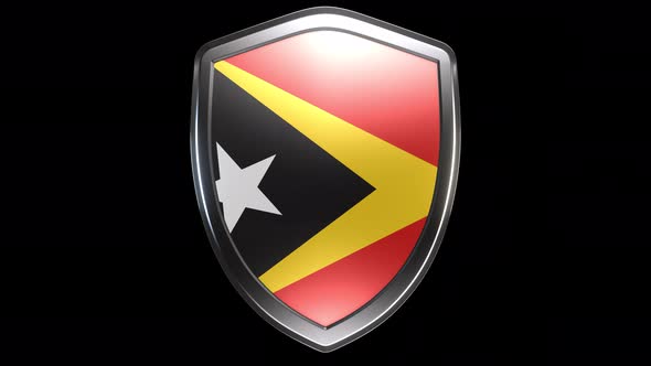 East Timor Emblem Transition with Alpha Channel - 4K Resolution