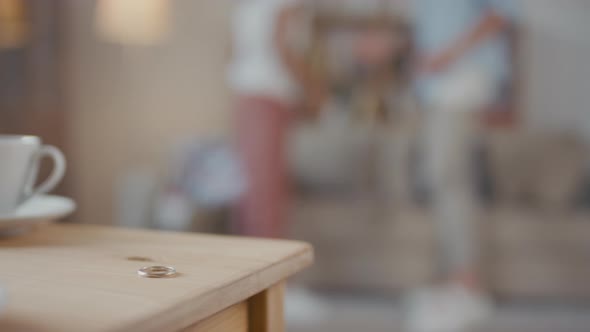 Wedding Ring On Table