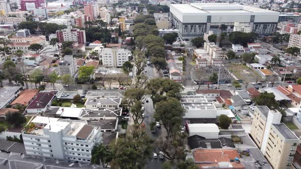 Downtown Curitiba Brazil. Landmark of city. Capital of Parana state.