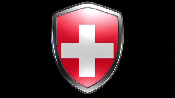 Switzerland Emblem Transition with Alpha Channel - 4K Resolution