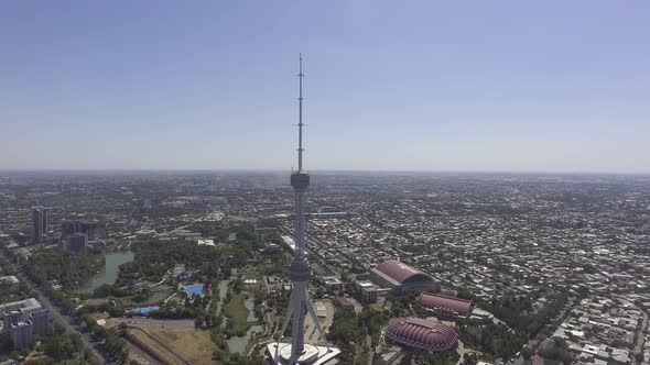 panarama of Tashkent TV tower