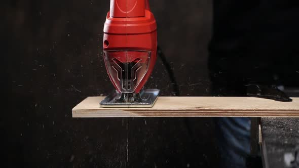 Anonymous Craftsman Cutting Wooden Plank