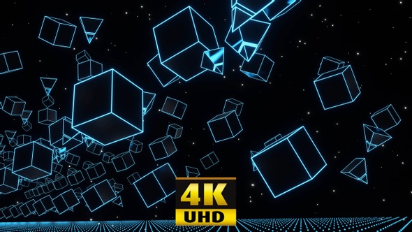 Pyramids And Cubes In Flight 4K