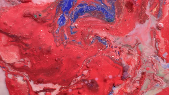 Colorful Sparkling Paints Mix in Beautiful Patterns alt