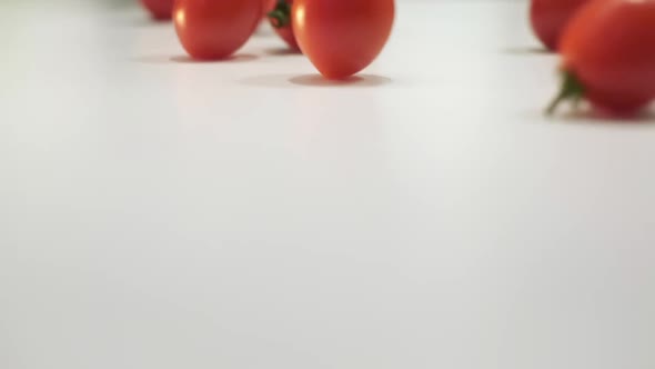 Cherry Tomatoes On White Background