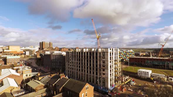 The continued development, construction of the Hilton hotel and Smithfield 2 highrise at the site of