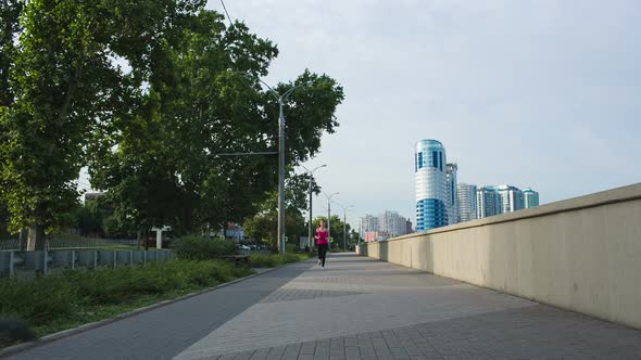 Runner Woman Running In City Exercising Outdoors 13