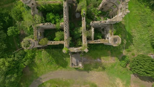 Fast Rising Shot Of Cambusnethan Priory