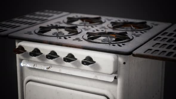 Old Vintage Retro Stile Gas Stove alt