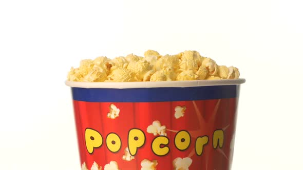 Popcorn in Box on White, Rotation