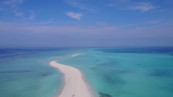 Aerial view landscape of tropical seashore beach trip by ocean and sand background