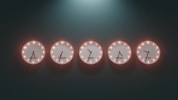 Time zone wall clocks