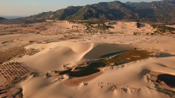 Drone View of Sand Dune Near the Seaside.