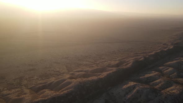 Aerial of the San Andreas Earthquake Fault near Los Angeles