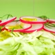 Pour Olive Oil on Fresh vegan Salad. Vegetable Fresh Salad with cabbage and radish. - VideoHive Item for Sale