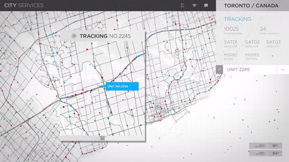 Tracking Public Transport Position With Connection To City Services GPS System alt