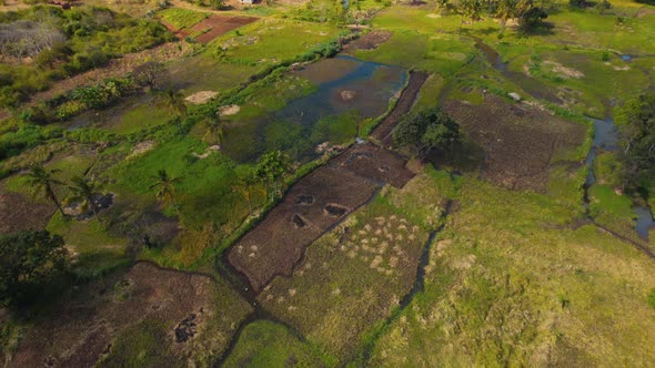 Aerial view of the Morogoro town in  Tanzania