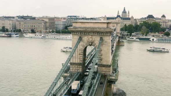Chain Bridge Over the Danube in Budapest