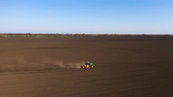 Agriculture Field And Tractor