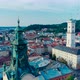 Aerial View Over The Church In Lviv City - VideoHive Item for Sale