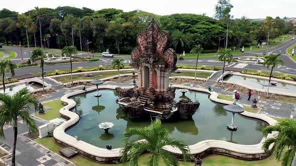 2.7K Nusa Dua Roundabout Road Bali Aerial