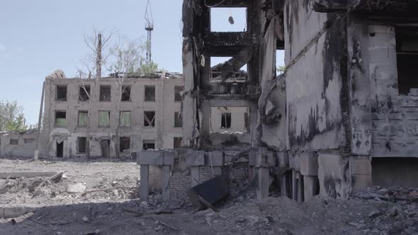 War in Ukraine  Destroyed Building in Borodyanka Bucha District