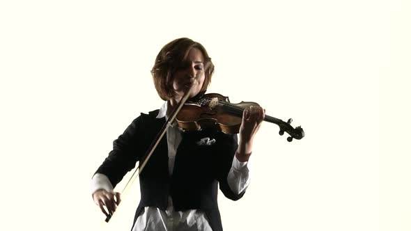 Violinist Plays a Lyrical Work