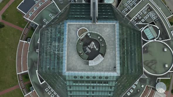 Top View of the National Library in Minsk-the Capital of the Republic of Belarus, a Public Building