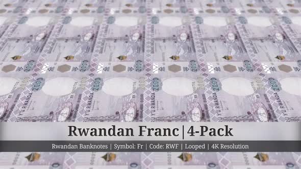 Rwandan Franc | Rwanda Currency - 4 Pack | 4K Resolution | Looped