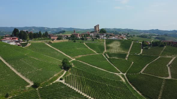 Serralunga D'Alba and Vineyards in Langhe